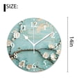 thumbnail image 2 of 14 Inch Wall Clock Battery Operated Silent Clock Decorative for Office, Kitchen, Outdoor, Living Room，Beautiful Cherry Blossom Butterfly Starlight Pretty, 2 of 4