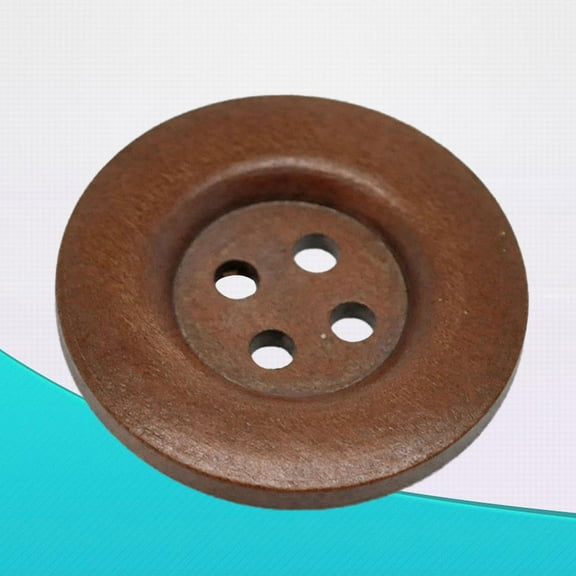 HAKIDZEL Brown Round Wooden Buttons 30Pcs for Artists and