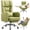 Avocado Green, variant on Primy Cross Legged Office Chair with Footrest & Convertible Armrests, 500LBS Capacity Home Desk Chair, Ergonomic Recliner with Lumbar Pillow, Criss Cross Design, Big and Tall Executive Chair