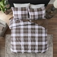 thumbnail image 2 of Full/Queen 3M Scotchgard Down Alternative Comforter Set, All Season Microfiber Bedding Set with 2 Shams, Multicolor Plaid, 2 of 11