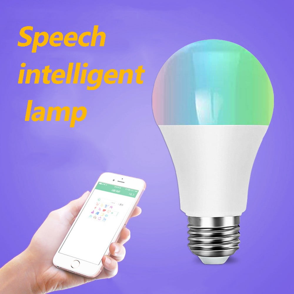 WiFi Smart Light Bulb Dimmable Multicolor Wakeup Lights Lamp Voice