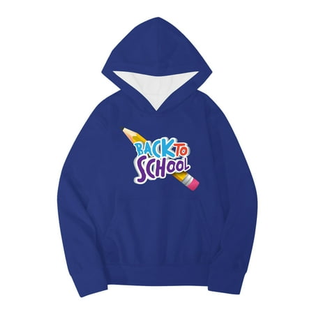 

Hoodies for Girls Autumn Winter School Season Letter Printed Long Sleeve Warm And Comfortable Hoodies for Boys