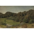 thumbnail image 3 of Hans Gude 18x13 Black Modern Framed Museum Art Print Titled - Landscape at Ljan (1858), 3 of 5