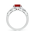 thumbnail image 2 of ANGARA Round Lab Grown 2.1 Ct Ruby Infinity Engagement Ring with Accents for Women in 14K White Gold (Size-8mm) | July Birthstone, Birthday, Anniversary, Jewelry Gift for Women | Lab-Grown Ruby Ring, 2 of 7
