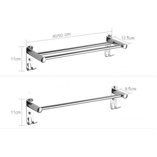 Stainless Steel Bathroom Towel Rack Single Double Towel Bar Hanger Rack Specification Single shot Size 50cm