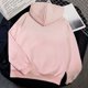 thumbnail image 3 of Sudadera con capucha cálida para mujer, con estampado de huellas, vellones MABOTO Rosa/Pequeña, 3 of 6