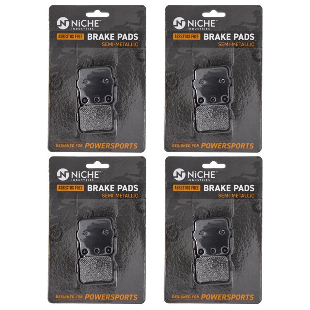 Niche Rear Brake Pad Set for Yamaha YZ80 Semi-Metallic Motorcycle 4 Pack 519-KPA2422D