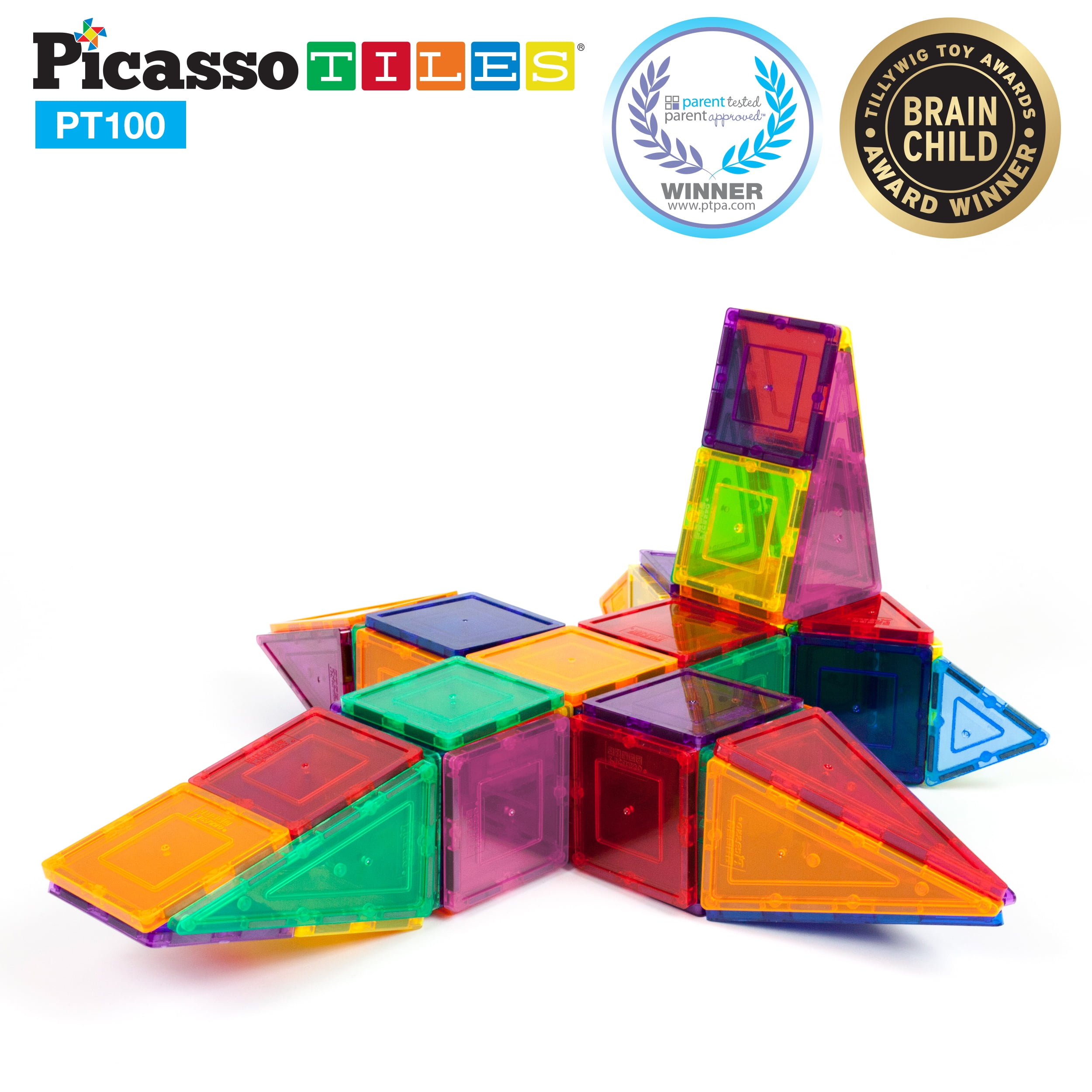 Picasso Tiles 100 Piece 3d Color Magnetic Building Block Stem Set Picasso Tiles 100 Piece 3d Color Magnetic Building Block Stem Set Com