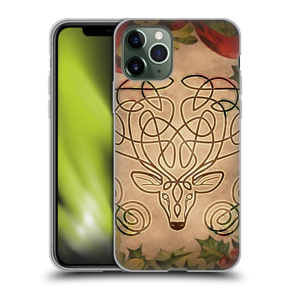 Head Case Designs Officially Licensed Brigid Ashwood Celtic Wisdom 3 Stag Soft Gel Case Compatible with Apple iPhone 11 Pro