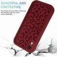 thumbnail image 3 of Compatible with iPhone XR Case, Cheetah Print Shockproof Soft TPU Protective Case for Women Girls, Slim Anti Scratch Leopard Case for iPhone XR 6.1 Inch, Wine Red, 3 of 15