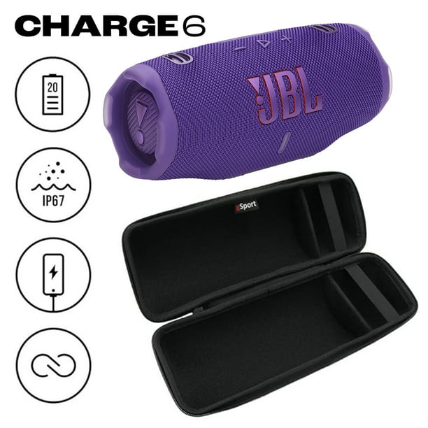 JBL CHARGE 6 Waterproof Portable Speaker Bundle with gSport Carbon