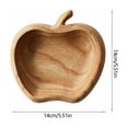 thumbnail image 3 of Twfbrm Wooden Serving Tray, 6 x 6 Inch Apples Shaped Serving Bowl with Hand Carving Design, Table Decorative Wood Bowl, Small Create Dish Bowl for Candy, Fruit, Snack, Desktop Center Decoration, 3 of 6