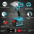 thumbnail image 5 of Cordless Impact Wrench, UNTIMATY 1/2 inch  Brushless Impact Gun, Max Torque 320 Ft-lbs（430N.m） Impact Wrench with 21V Brushless Motor, with 3.0Ah Li-ion Battery & 7 Sockets,Blue, 5 of 7