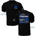 thumbnail image 3 of Mopar 1937 Logo Rally Stripe Short Sleeve Cotton T-Shirt Black Official Licensed (M), 3 of 4