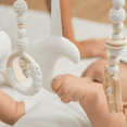 thumbnail image 5 of Comfy Cubs Baby Play Gym Set, Wooden Hanging Bar with Gym Toys, Foldable for Infants, Natural Wood, 5 of 9