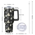 thumbnail image 2 of Halloween Mug, Pumpkin Ghost Bat Cup with Handle and Straw 40oz, Insulated Spooky Travel Coffee Gift, 2 of 5