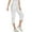 White-1, variant on Women's Cargo Capris Hiking Pants for Camping Outdoor Athletic Casual Loose Comfy Elastic Waist with Pockets Quick Dry White L