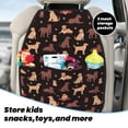thumbnail image 5 of Naloa Labrador Retriever Dog 2Pcs Anti-Kick Back Seat Cover Kick Mat, Car Seat Protector with 3 Storage Pockets, 5 of 8