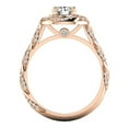 thumbnail image 3 of Dazzlingrock Collection 0.95 Carat (ctw) 14K Round Diamond Ladies Bridal Fashion Engagement Ring 1 CT, Rose Gold, Size 6.5, 3 of 4
