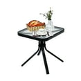 thumbnail image 4 of Patiojoy Patio End Table Outdoor Metal Square Side Table w/Tempered Glass Tabletop Black, 4 of 6