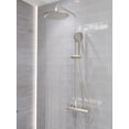 thumbnail image 3 of Heavy Rainfall Stainless Steel Shower Bar with Hand Sprayer in Brushed Nickel, 3 of 9