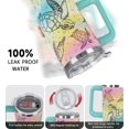 thumbnail image 5 of 40oz Insulated Tumbler with Handle - Sea Turtle Watercolor Ocean Design, Leakproof Travel Coffee Mug Cup, Gift for Women Turtle Lovers, 5 of 6