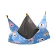 thumbnail image 2 of Hamaca para hámster, hamaca para mascotas, jaula colgante, túnel de 2 capas, juguete, cama columpio para juegos cálidos, cama para dormir para mascota Oso Azul L, 2 of 8