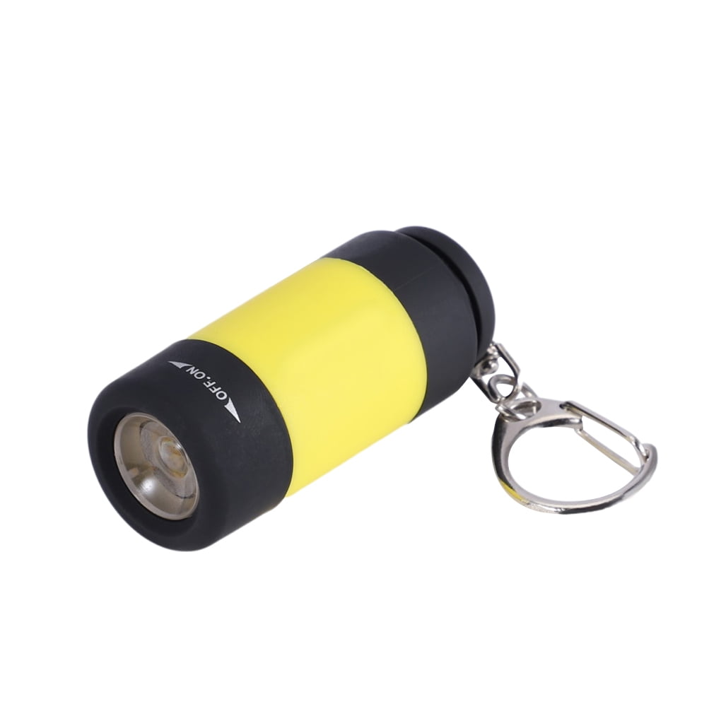 Super Bright USB Rechargeable Mini keychain flashlight Camping Hiking Torch Lamp 