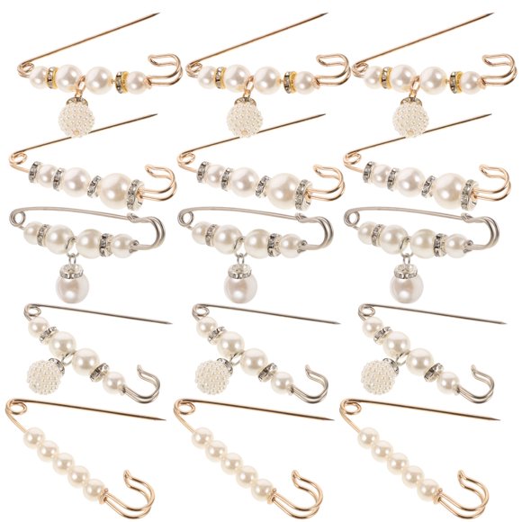 BEADCEST 15Ud Decorativo De Perla Para Suéter Bufanda Y Chaqueta En Metal Dorado