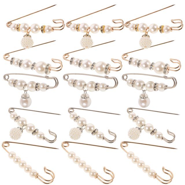 BEADCEST 15Ud Decorativo De Perla Para Suéter Bufanda Y Chaqueta En Metal Dorado