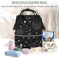 thumbnail image 5 of Balery Space Galaxy Mummy Backpack - Waterproof Twill Canvas, Large Capacity Diaper Bag with Multiple Pockets and Adjustable Straps, 5 of 6