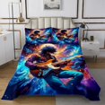 thumbnail image 1 of Erosebridal Guitarist Musician Bedspread Sets Twin Size, Guitar Instruments Bed Set, 2 Pieces, 1 of 5