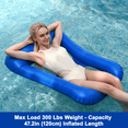 thumbnail image 2 of Kidsjoy Inflatable Pool Float Adults,Stamp Shaped Floating Pool Lounge,Max 300lbs Load,Thickened PVC Pool Raft,Ergonomic Inflatable Tanning Mat,for Adults Vacation Fun and Rest, 2 of 10