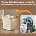 thumbnail image 4 of Toystoory Cesto de ropa sucia de plástico de gran capacidad con ruedas y cesta resistente a la contaminación. Almacenamiento y organización del hogar, 4 of 4