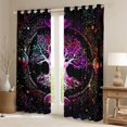 thumbnail image 2 of Castle Fairy Boho Tree Of Life Black Out Curtains for Teenagers Boys Girls,Vintage Bohemian Hippie Curtains Pack of 2 (42x63 Each),Abstract Gradient Universe Starry Sky Bedroom Curtains Room Decor, 2 of 6