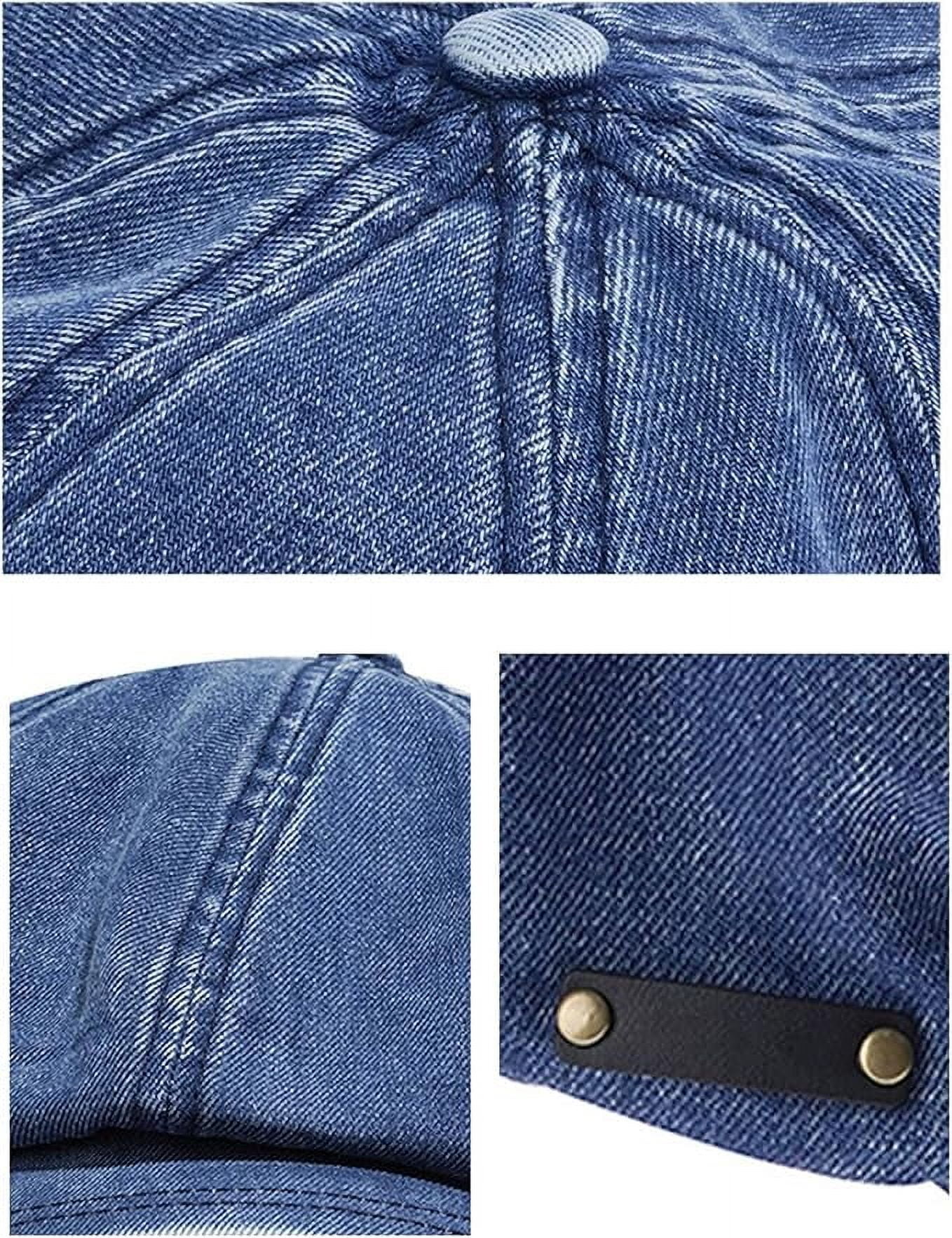 Unisex Japanese Oversized Denim Cotton Newsboy Hats Vintage