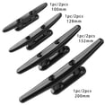 thumbnail image 2 of 1/2pcs Black Yacht Inflatable Deck Canoe Deck Hardware 100/128/152/200mm Ship Lock Low Flat Cleat Line Rope Tie Open Base Cleat 2PCS 100MM, 2 of 8