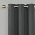 thumbnail image 5 of Deconovo Blackout Curtains Light Blocking Thermal Insulated, Dark Gray, 42W x 63L Inch, Noise Reducing Grommet Drapes for Bedroom, 2 Panels, 5 of 5