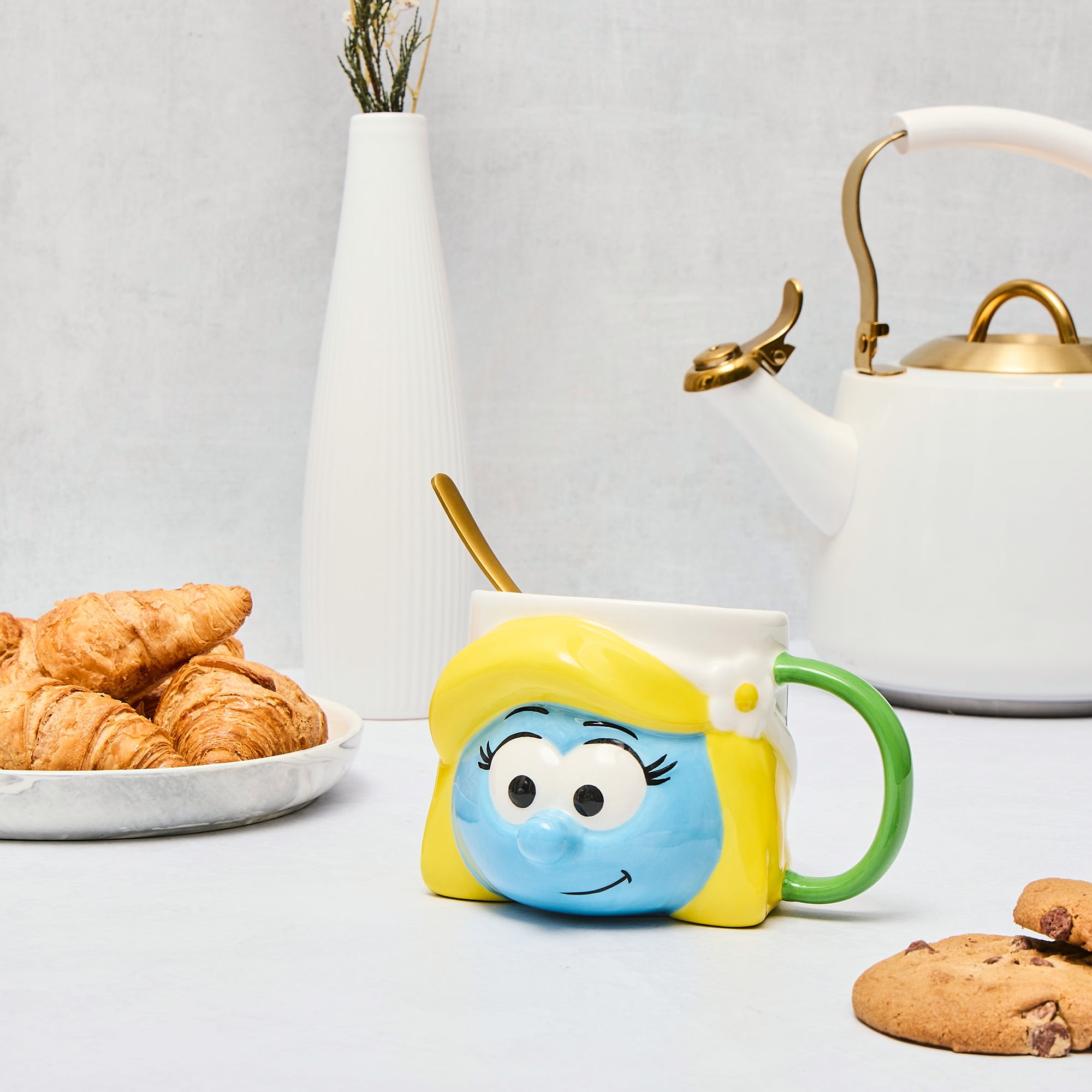 The Smurfs Smurfette 14.2 fl oz Ceramic Sculpted Mug - Walmart.com