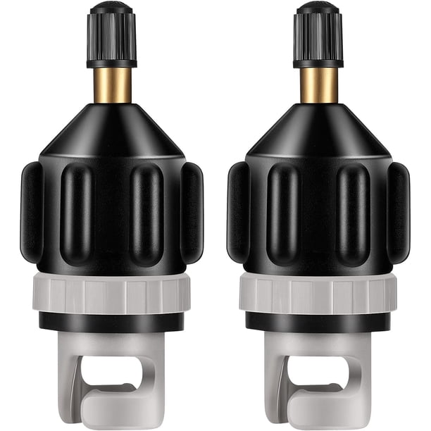 Adaptador de bomba SUP para barco inflable, convertidor de bomba de aire, adaptador de válvula de aire, conector de cabezal de bombeo convencional, 2 piezas