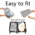 thumbnail image 5 of Simplify Living Compression Packing Cubes for Travel, Tripped Compression Packing, 5 Set Compressible, Travel Essentials (white), 5 of 6