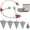 Silver, variant on Saltwater Surf Fishing Tackle Kit - Saltwater Surf Fishing Rigs Bottom Rigs Include Fishing Leader Rigs Pyramid Sinkers Bass Casting Sinker Circle Hooks for Striped Bass Red Drum Flounder