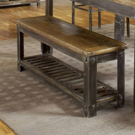 Modus Furniture Farmhouse Wood Kitchen Bench
