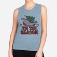thumbnail image 2 of Sleigh Tis the Season Women's Muscle Tank X-Small Stonewash Denim, 2 of 5