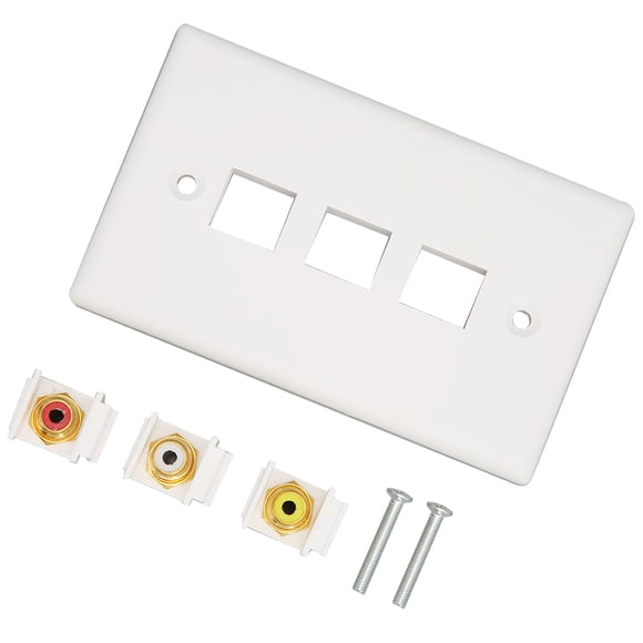 Placa de Pared de 3, Placa de Pared Gold Fácil Instalació Multipósito 1080p Para Veograbadoras para Jugadores de DVD