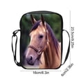 thumbnail image 3 of FcBaudy Inclined Shoulder Bag Handbag Horse Images Printed Patterns Casual Travel Portable Storage Bag Can Adjust Shoulder Straps Compartments For Classified Storage Polyester crossbody satchel wrap, 3 of 7