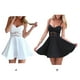 thumbnail image 4 of Vestido de mujer de encaje de verano con cuello en V y correa para la playa en casa, L, negro Yuarrent AP001718-03, 4 of 6