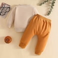 thumbnail image 5 of NOLDARES Toddler Infant Baby Boy Outfits Long Sleeve Crewneck Tee Casual Joggers Pants 2pcs Fall Winter Clothes Clothing Set(Khaki,3-6 M), 5 of 7