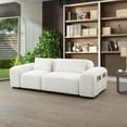 thumbnail image 2 of White Microfiber 2-Piece Living Room Sofa Set, 2 of 5