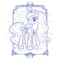 thumbnail image 2 of Girl's My Little Pony Princess Luna Tarot Card Graphic Tee White X Small, 2 of 4